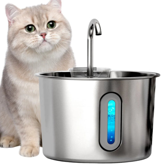 NEW Arrivals 2.2L Top Quality Stainless Steel Cat Water Fountain 2.2L/75 OZ Pet Automatic Water Dispenser for Dog Cat Drinking Pet supplies Filter System