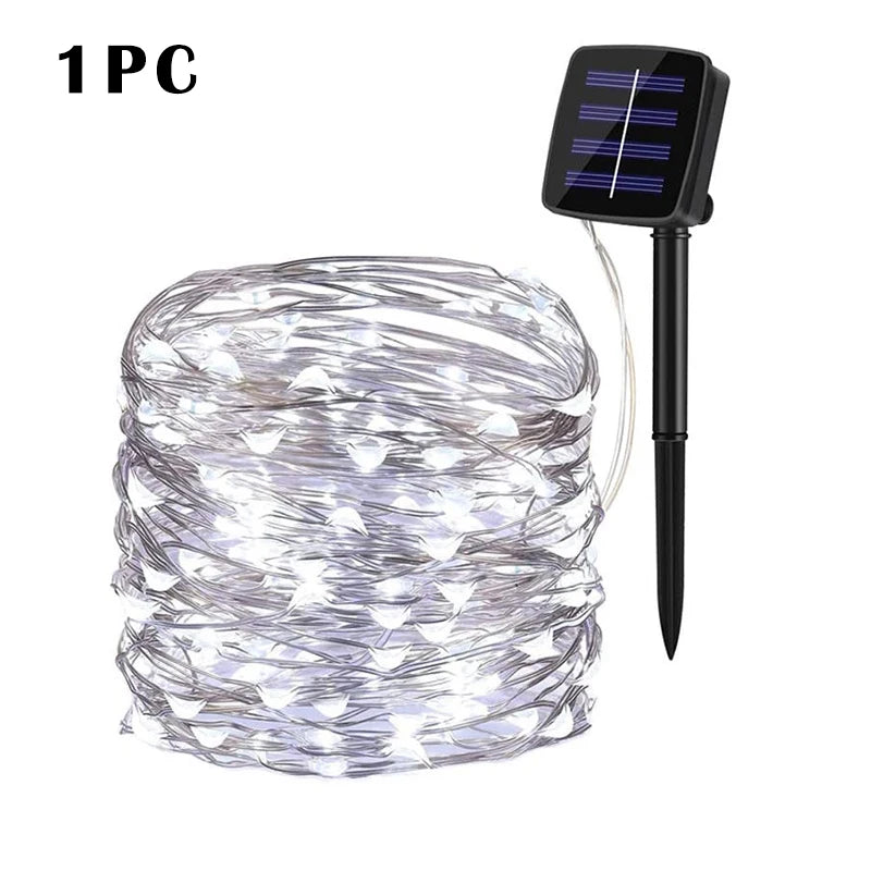 NEW Arrivals "7m/12m/22m/32m"  5 Packs LED Solar Light Outdoor Garden Fairy String Light Led Twinkle Waterproof Lamp for Christmas Patio Tree Party New Year Eve Decoration Accessories Supplies