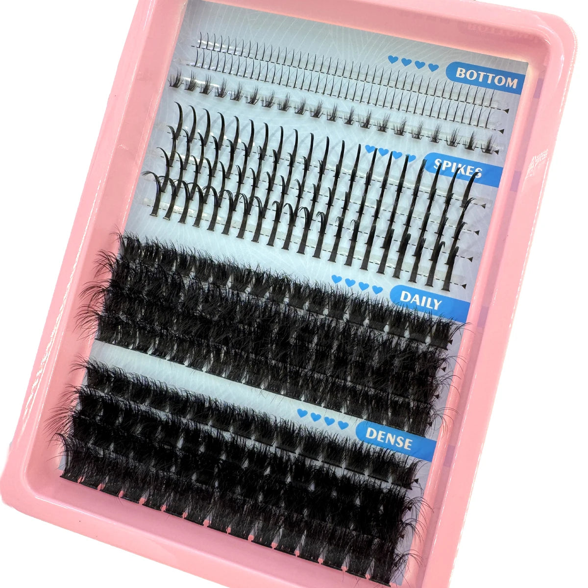 NEW Arrivals 15 Rows Lash Clusters Spikes Eyelash Extensions Spiky Lashes Extension Thick Individual Cluster Lashes with Spikes & Bottom Lashes Women Cosmetic Accessories