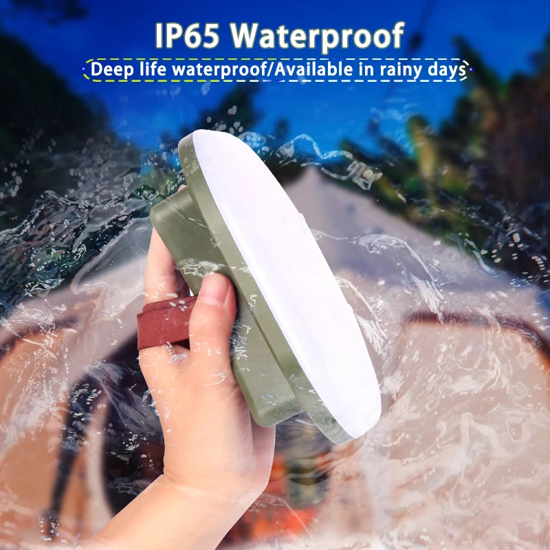 Solar Charging Tent Strong Light with Magnet Zoom Portable Torch Camping Lantern Work Maintenance Lighting 80W LED Lights