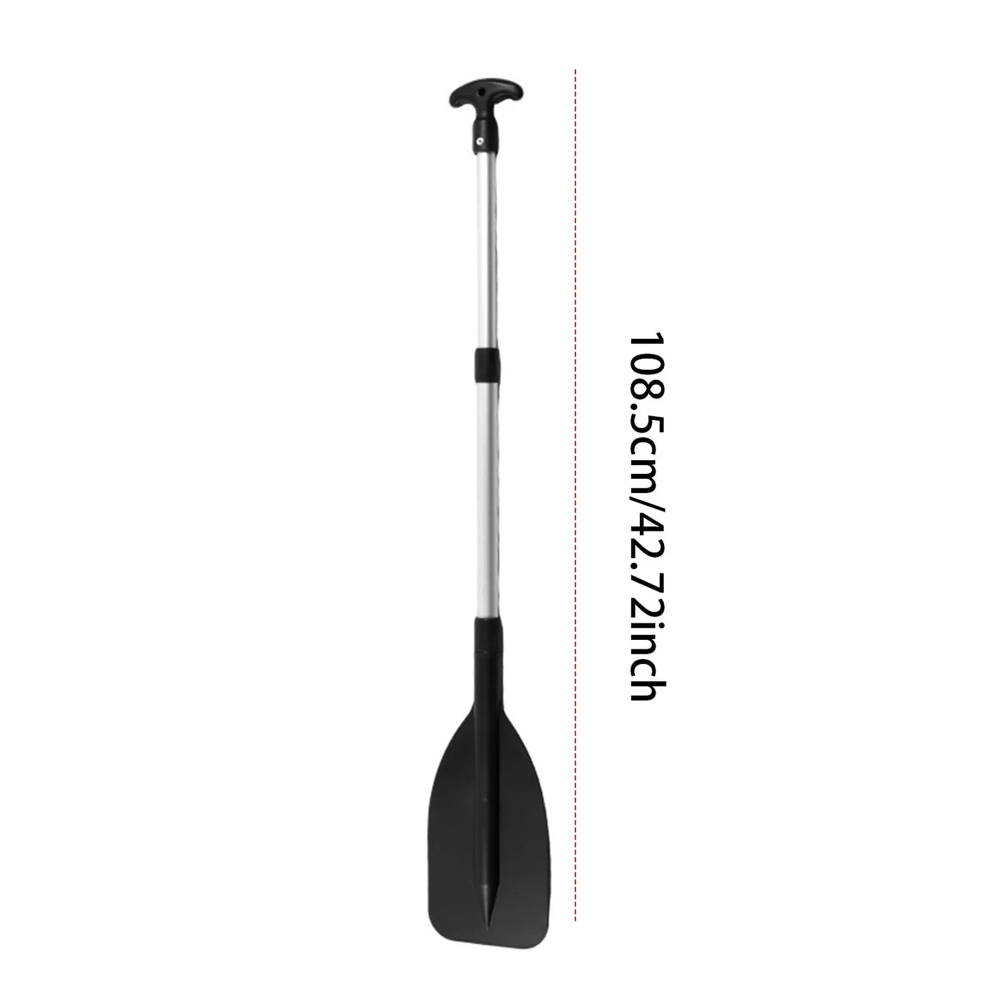 Telescoping Emergency Boat Paddle Aluminum Alloy Shaft Single-Head Boat Oars 53.5-108.5cm Adjustable Length Rafting Canoe Kayak Paddles Water Sports Supplies