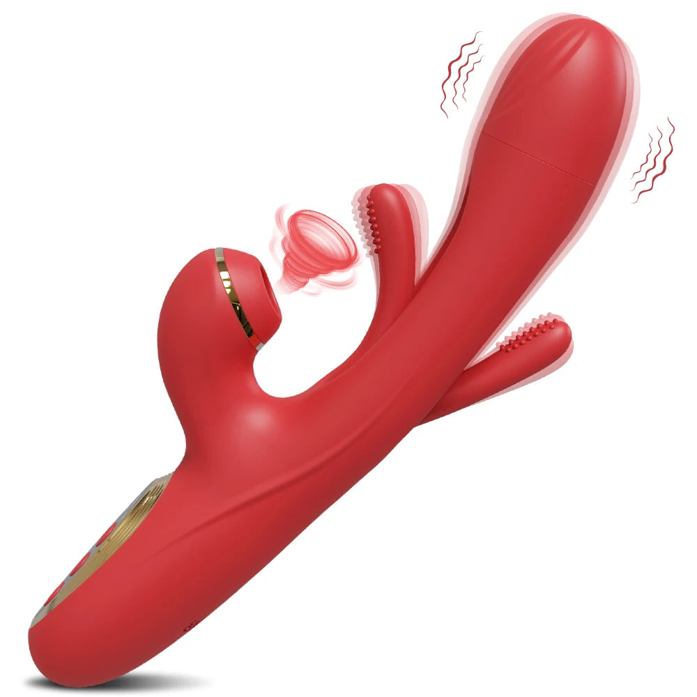 Rabbit Patting Dildo Vibrator for Women Clitoris Nipple Sucking Stimulator Vagina Massager Female Sucker Vibrator Adults Sex Toy