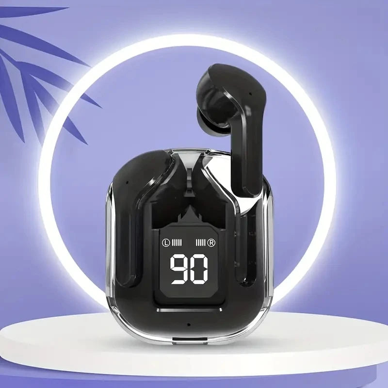 NEW Arrivals Original T2 Wireless Bluetooth Black Earphone Transparent HI-FI 2 Drivers Headphones LED Power Digital Display Stereo Sound Earphones for Xiaomi