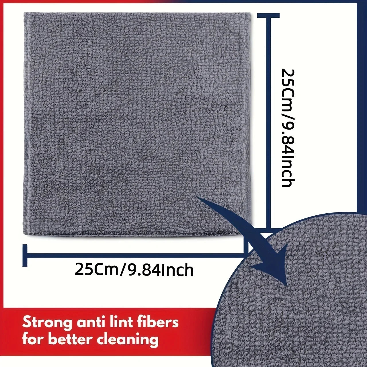 NEW 20pcs Set Kitchen Towel, Ultra-Fine Fiber Light Gray Cleaning Cloth Set, Absorbent, Soft And Stain-Removing Cloth for Car Kitchen Bathroom Cleaning Accessories