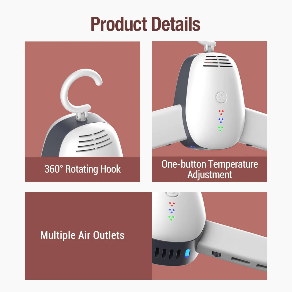 Electric Clothes Dryer Drying Rack Hang Dryer Machine Portable Travel Warm Air Dryer with Shoe Dryer Function 110V/220V for Home