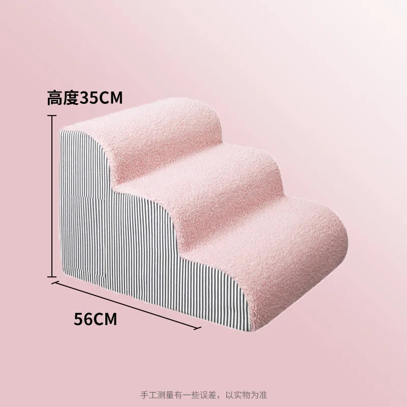 Dogs Cats 2/3/4 Step Dog Stair Cat Pet Ramp Ladder Washable Non Slip Removable Memory Foam Pet Stair Dog Ramp Multi Scene Available