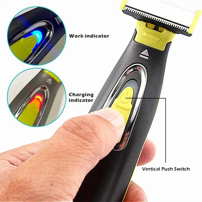 NEW Upgraded Electric Shaver For Men and Women Portable Full Body Trimmer USB T Shaped Blade Razor For Beard Armpit For Washable Women Men Grooming Accessories Hair Care Supplies
