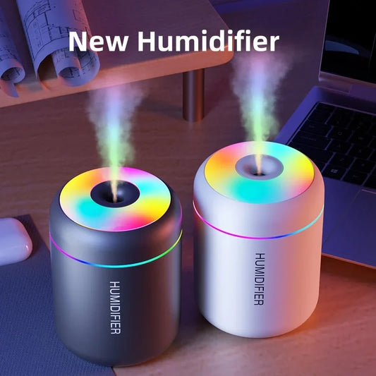 NEW 180ML Mini Air Humidifier USB Electric Aroma Diffuser Essential Oil Purifier Aromatherapy Mist Maker Lights For Car Home Bedroom Living Room Bathroom Accessories
