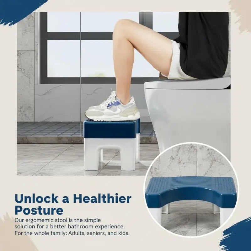 NEW 5 Colors  Sturdy Plastic Toilet Squat Stool Non Slip Surface Stable Legs For Better Bowel Posture Adults Kids Bathroom Accessories