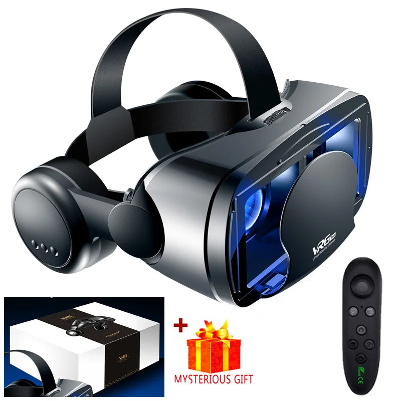 Top 1 Virtual Reality  Glasses 3D Headset Virtual Reality Devices Helmet Viar Lenses Goggle Eyewear Smartphone Cell Phone Smart  Game Controller Set + Mysterious Gift VR Google