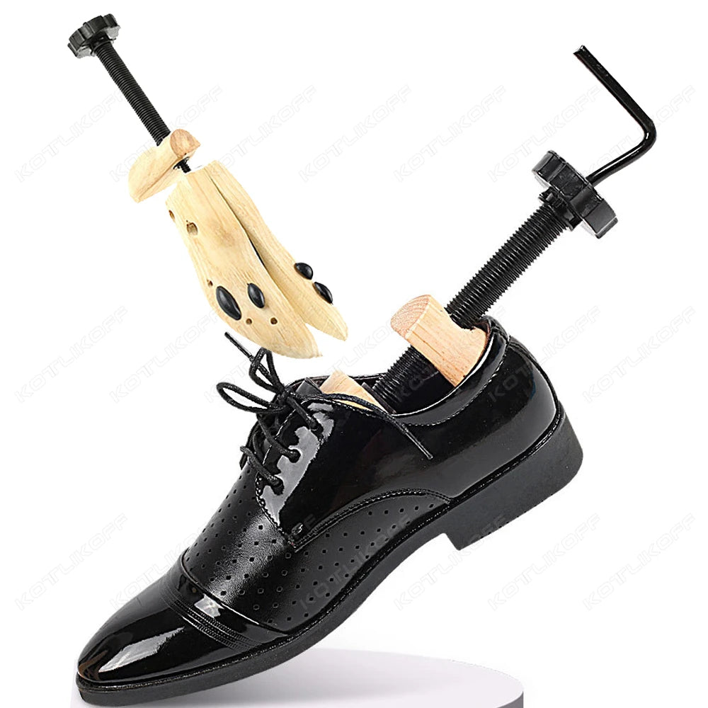 1/2PCS Set 34-46 EU Size  Wooden Shoe Trees Shaper Adjustable Shoe Stretcher Expander Men Women Unisex Length Width Shoes Extender Keeper Heels Footwear Accessories