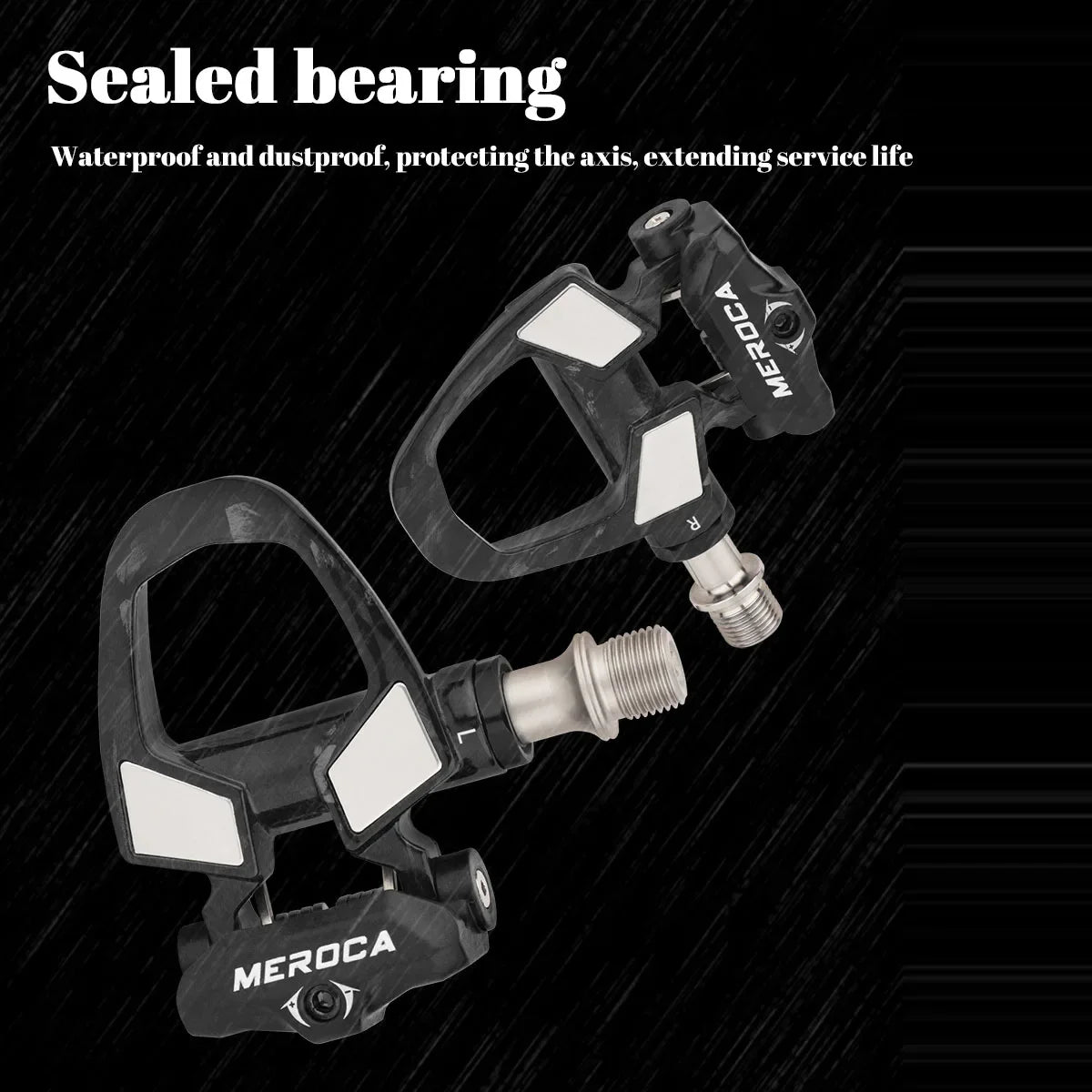 NEW Titanium/Steel Shaft Carbon Road Bike Professional Pedals Titanium Axle Pedal Ultralight Clipless Racing Bike Clit Pedal For Shimano Speed Pedals Lock Clips Bicycle Accessories Sports Supplies