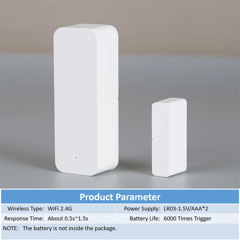 Smart WiFi Door Sensor Door Open/Closed Detector Home Alarm Security Protection Smart Life Control Via Alexa Google Home