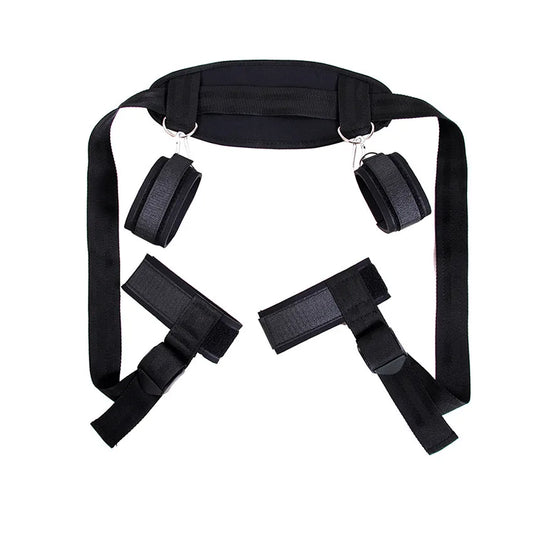 SM Slave Sex Toy Kit Open Leg Bed Restraints Neck Pillow Hand Ankle Cuffs Soft BDSM Bondage Sextoy Adult Sex Game 18+ Accessory