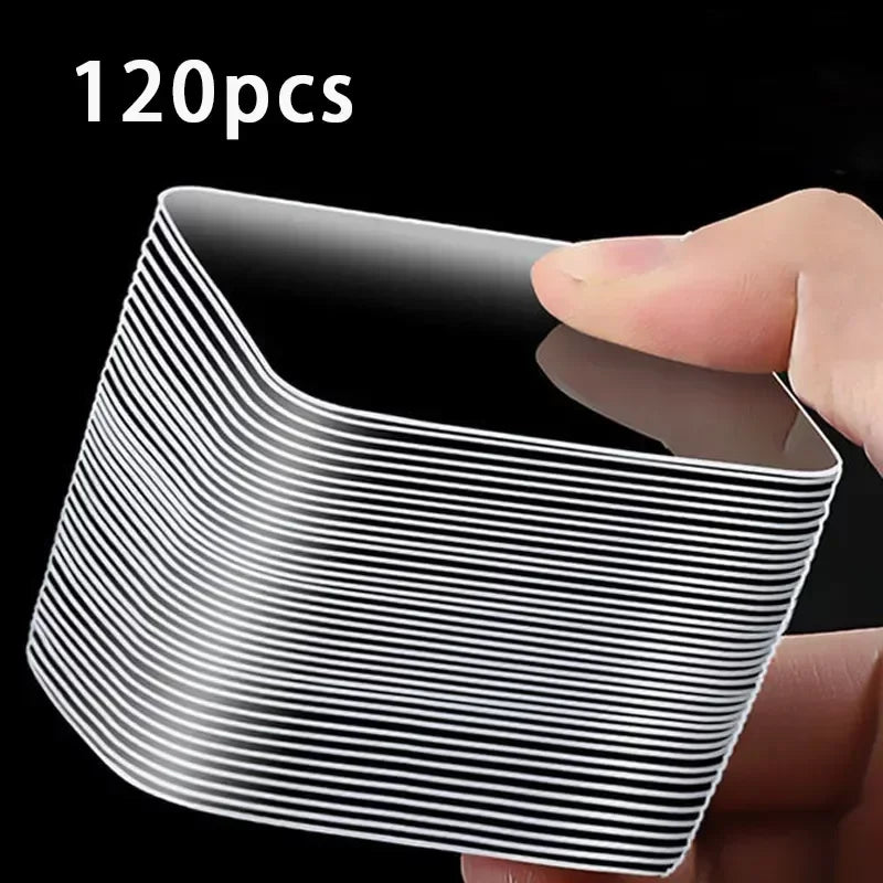 120 PCS Set Can Be Reused Super Strong Double Sided Adhesive Tape Transparent Wall Stickers Water Proof Household Products Adhesives