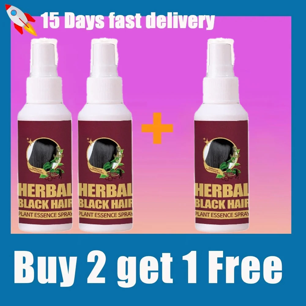 TikTok Hot-Selling Buy 10 Get 12 Free Herbal Black Hair Liquid for Frizz, Dryness, and Smoothness,  White Gray Hair Killer Remove  Restore Korean Hair Care Products