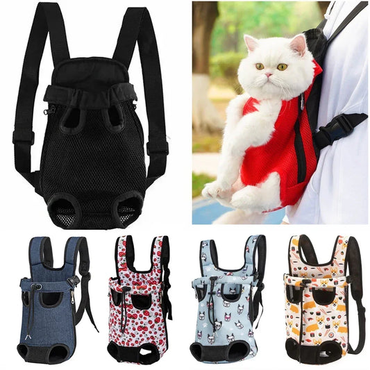 NEW Arrivals Adjustable Cat Dog Carrier Bag Pet Double Shoulder Backpack Portable Bag Outdoor Travel Camping Hiking Chest Strap Bag Pets Accessories