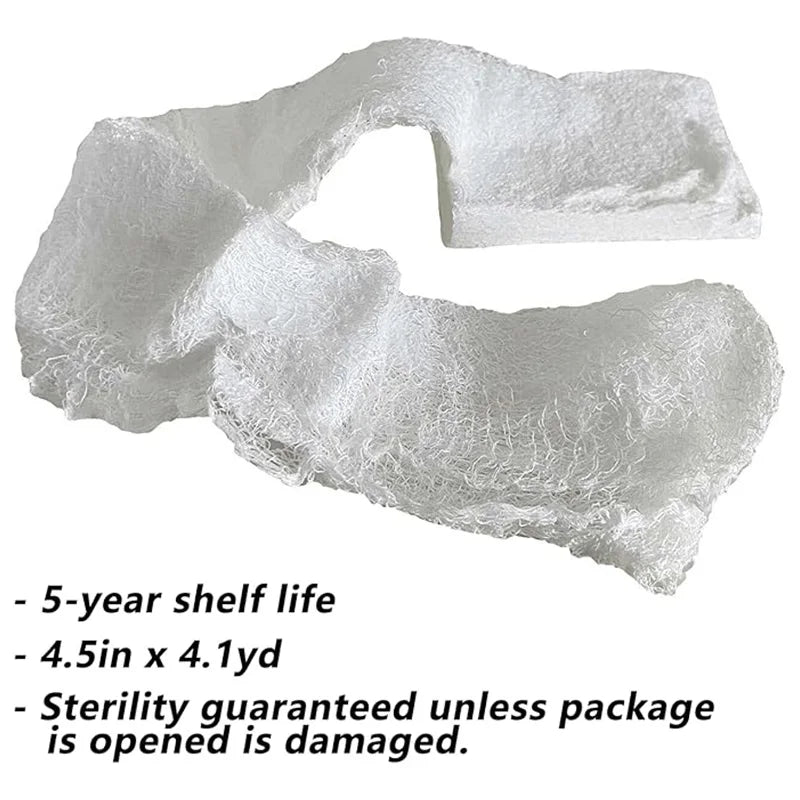 2 PCS Set Rescue Compressed Gauze For Emergency Sterile Wound Dressing First Aid For Camping Hiking