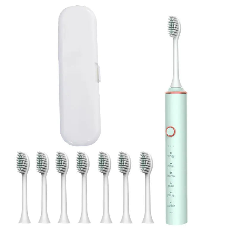 USB Fast Charging Sonic Electric Toothbrush + 8 Head + Box with Smart Timer Rechargeable Adult Toothbrush Set Includes Replacement Heads Women Men Oral Hygiene Supplies
