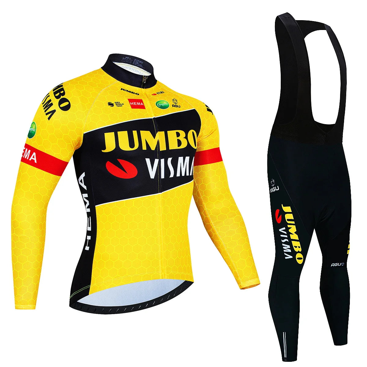 New JUMBO VISMA Autumn Maillot Cycling Jersey Set Cycling Clothing Suit Men s Long Sleeve MTB Bike Road Pants Bib Ropa