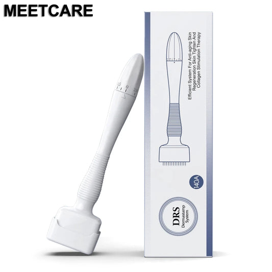 Derma Stamp Roller DRS140 Adjustable Needle Length Microneedle Derma Rolling System for Anti-Aging Wrinkle Hair Loss Therapy