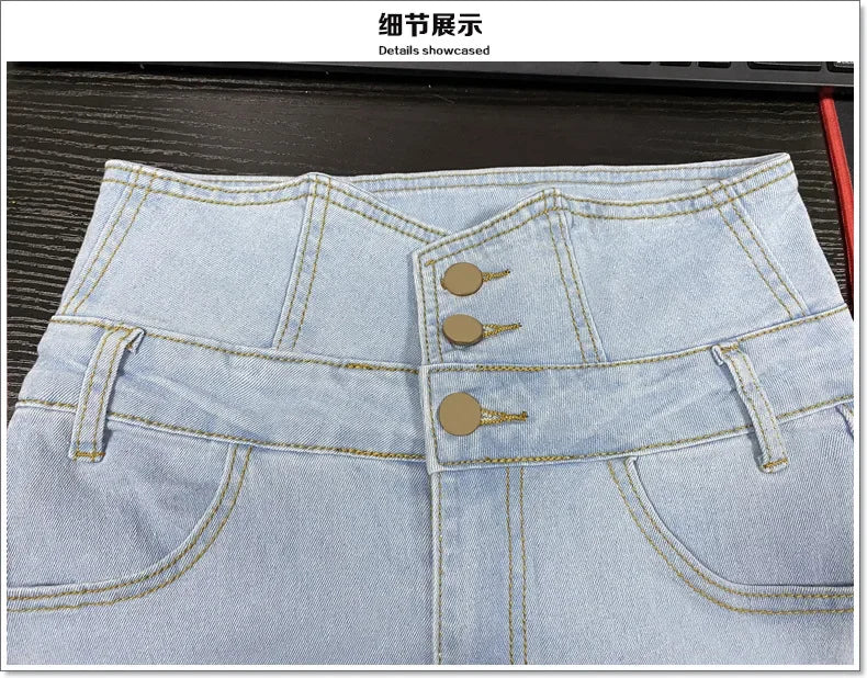 NEW Arrivals Pencil Pants Jeans Women Pencil Pants Bodycon High Waist Casual Long Pant Sheath Denim Trousers Tie Y2K Trouser Spring Summer Streetwear Girls Casual Fashion Apparel Suppplies
