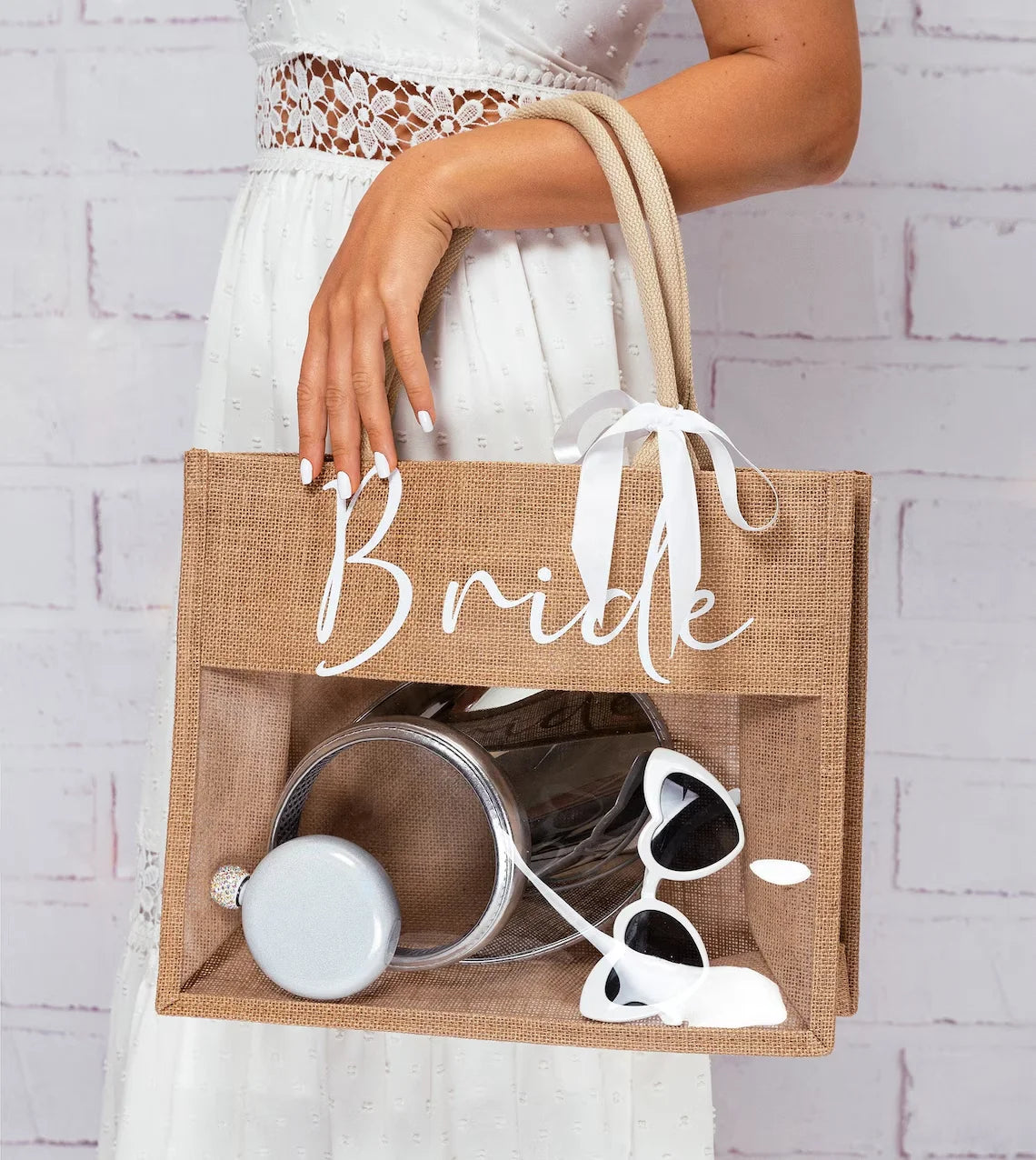 NEW Arrivals Summer Beach Semi-Transparent Bride Beach Bag Bride To Be Things for Wedding Engagement Honeymoon Handbag Party Decoration Gift Accessories