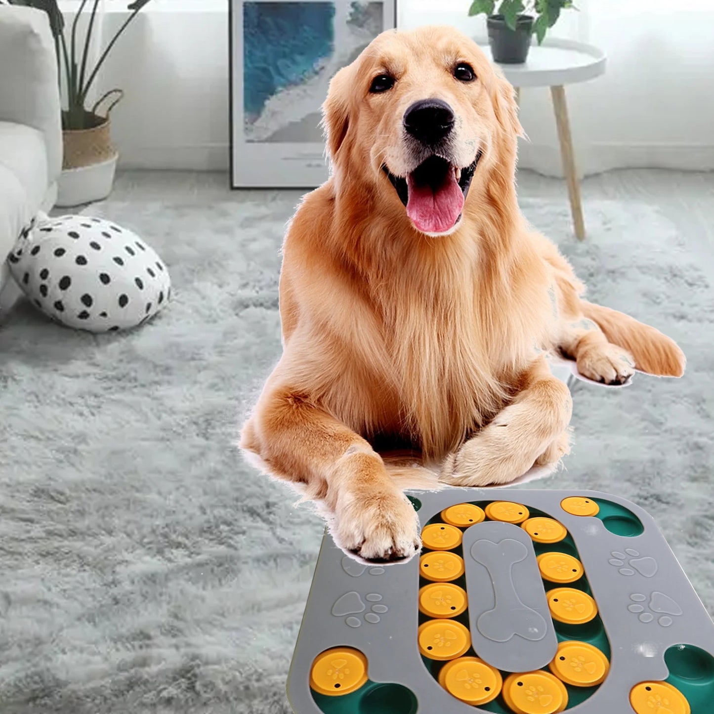 Dog Puzzle Toys Puppy Puzzle Toy Slow Feeder Food Dispenser Interactive Pet Toy For IQ Training Mental Enrichment Large Smart Device