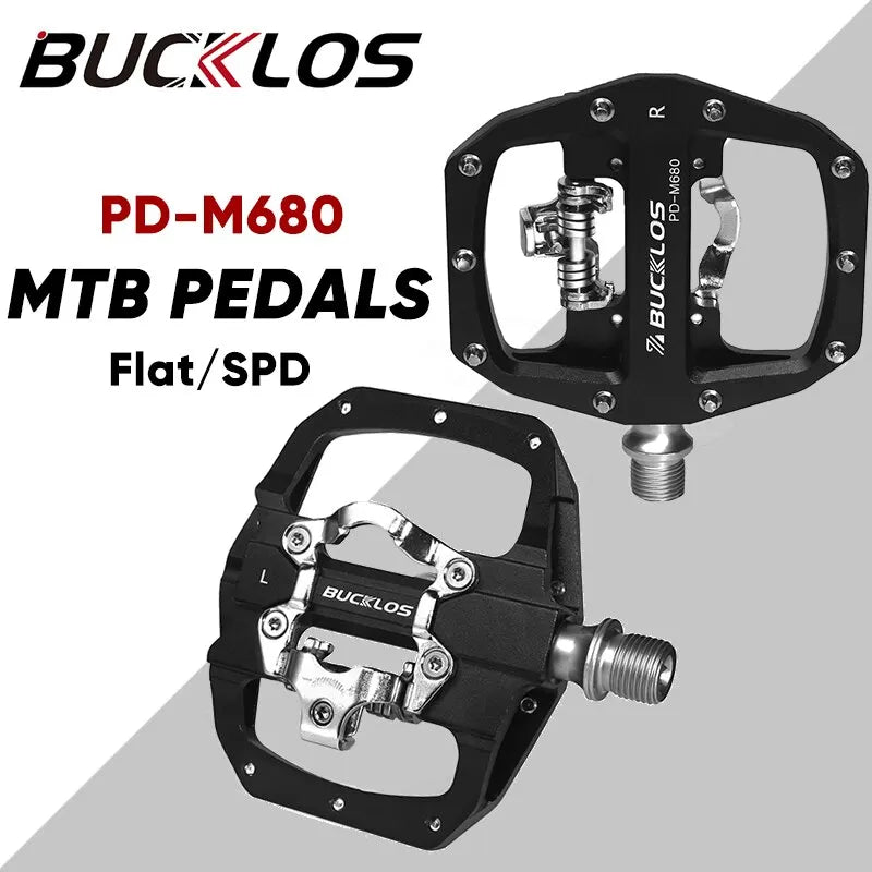 Mountain Bike Pedals 3 Sealed Bearing PD-M680 Dual Clipless Flat & Lock Pedal Aluminum Cycling Pedals Fit Shimano SPD