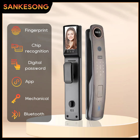 Low-Price Sales are Limited NEW Arrivals 3D Face Recognition Bluetooth Wi-Fi  APP Control Intelligence Door Lock Biometric Fingerprint Smart Keyless Access Password IC Card Smart Life Home Security Supplies