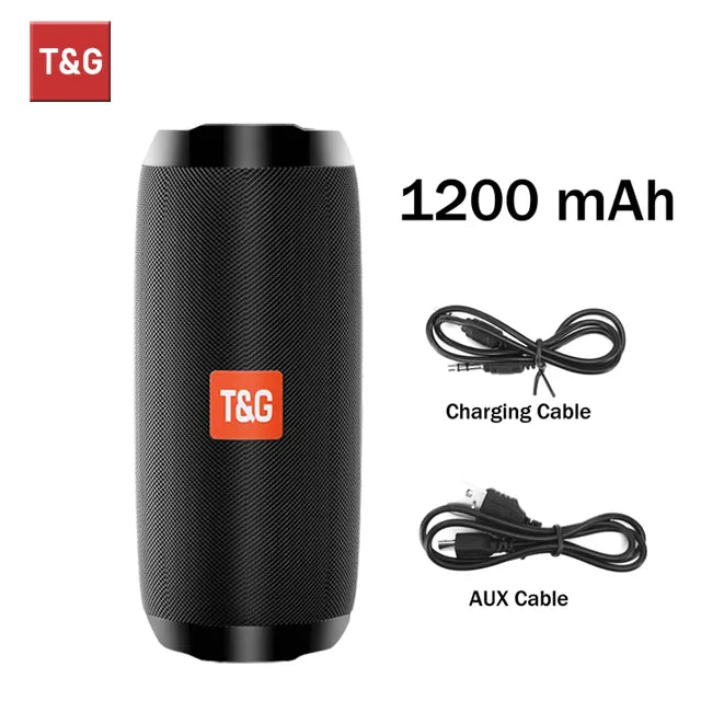 NEW Arrivals Red/Black TG117 Bluetooth Speakers Portable True Wireless Sound Box Waterproof Loudspeaker Outdoor Stereo Surround Supports TF Radio Subwoofer