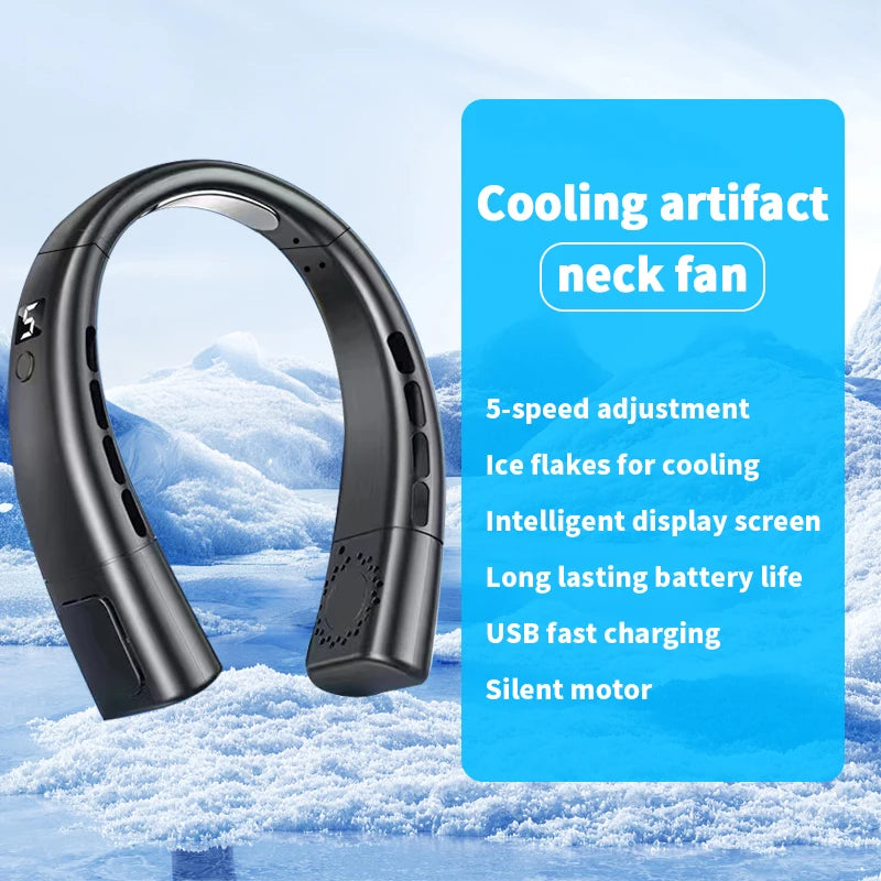 4 Colors Neck Powerful Fan, Neck Cooling Device, Strong Wind  Noiseless Quiet, Long Battery Life, Summer Cooling Must-Have Item