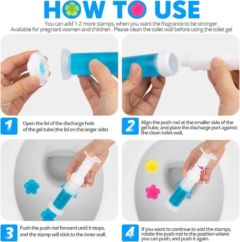 NEW 5PCS Toilet Cleaner Korean Gel Deodorant Toilet Gel Air Freshener Aromatic Flower Detergent Drain Kitchen Sink Bathroom Fragrance Household Cleaning Home Bathroom Cleaning Supplies