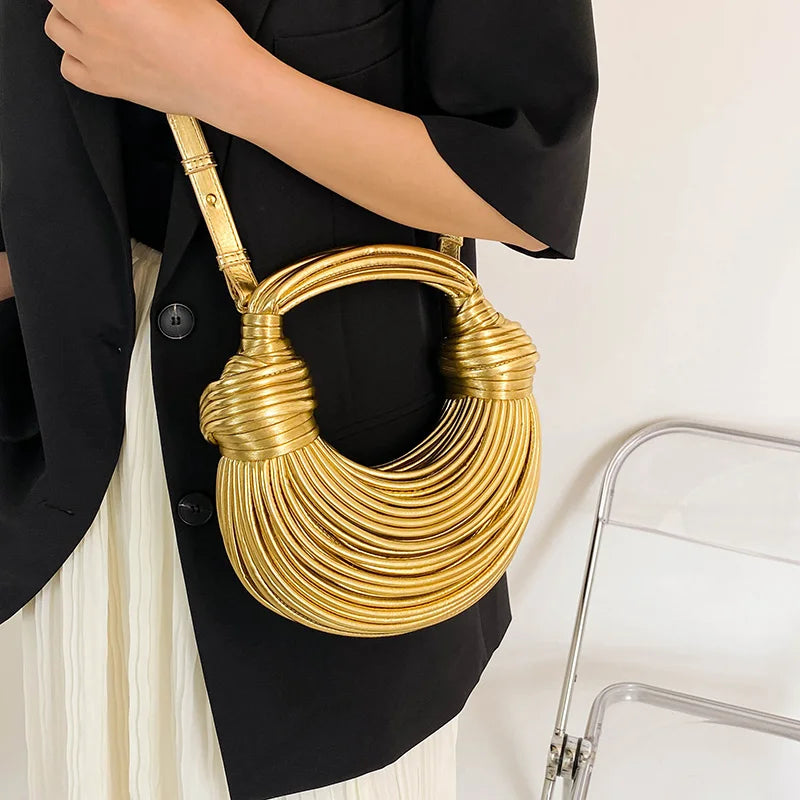 Luxury Evening Purses For Women Golden Noodle Knot Design Business  Dinner Party Clutch Bag Luxury Designer Purses And Handbags Accessories Supplies