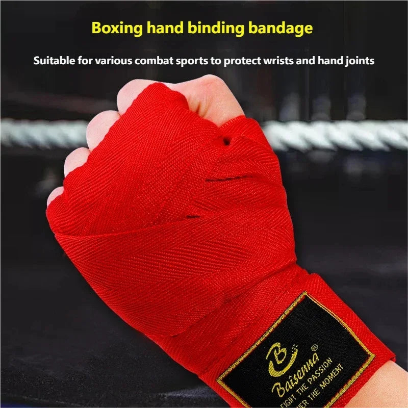 2 Rolls Set 1.5/2/3/5M Cotton Boxing Bandage for Women Men Kids Sports Strap Kick Boxing MMA Hand Gloves Wraps Belt Boxing Sports Wraps Bandage Sports Accessories