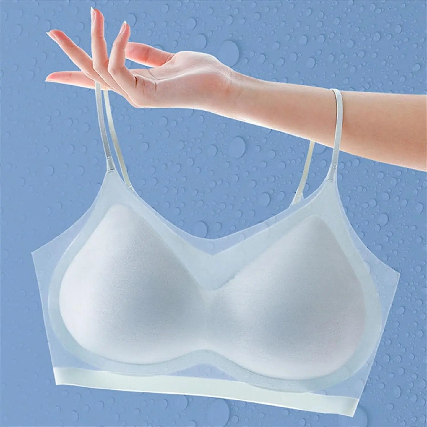 New Women Sexy Push Up Bra Seamless Ultra-Thin Ice Silk Bra Intimates Wireless Bralette Women Girls Underwear Supplies Air Cooling Brassiere With Pad Female Ladies Sexy Lingerie Fashion Clothing Products