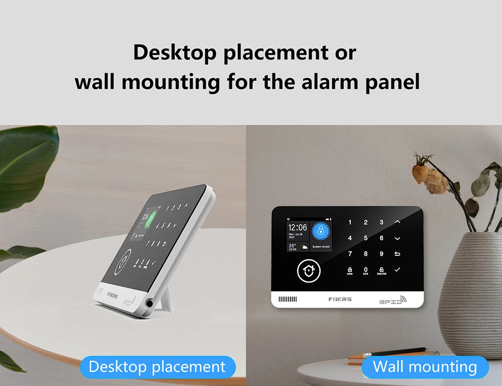 Just Arrived Upgraded 13 Languages Alarm System for Home Office Shops TUYA Smart WI-FI GSM Security Alarm Host with Doors Windows Motion Sensor Smart App Control Work Google Alexa Amazon Voice Support Security Supplies