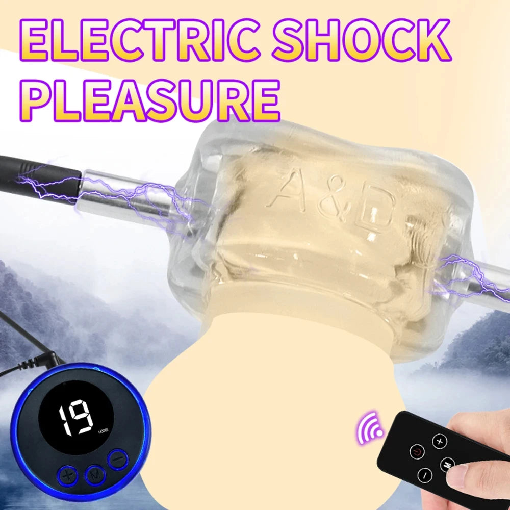 Adult 8 Modes Electric Shock Men’S Lock Ring Scrotum Stretcher Penis Ring Vibration Foreskin Tightening Mens Rings Sex Toys For Cuples