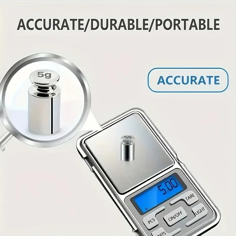 NEW Arrivals High Precision Mini Pocket Scale 500g/0.1g, Portable Digital Jewelry Scale, Accurate Small LCD Weighing Device for Easy Carry Jewelry Accessories