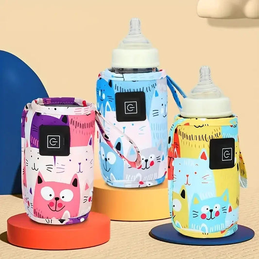 Travel Stroller Insulated Bag, Electric USB Milk Water Warmer, Nursing Bottle Heater, Portable Bottle Feeding Warmer ,Bottle Cover Baby Care Supplies