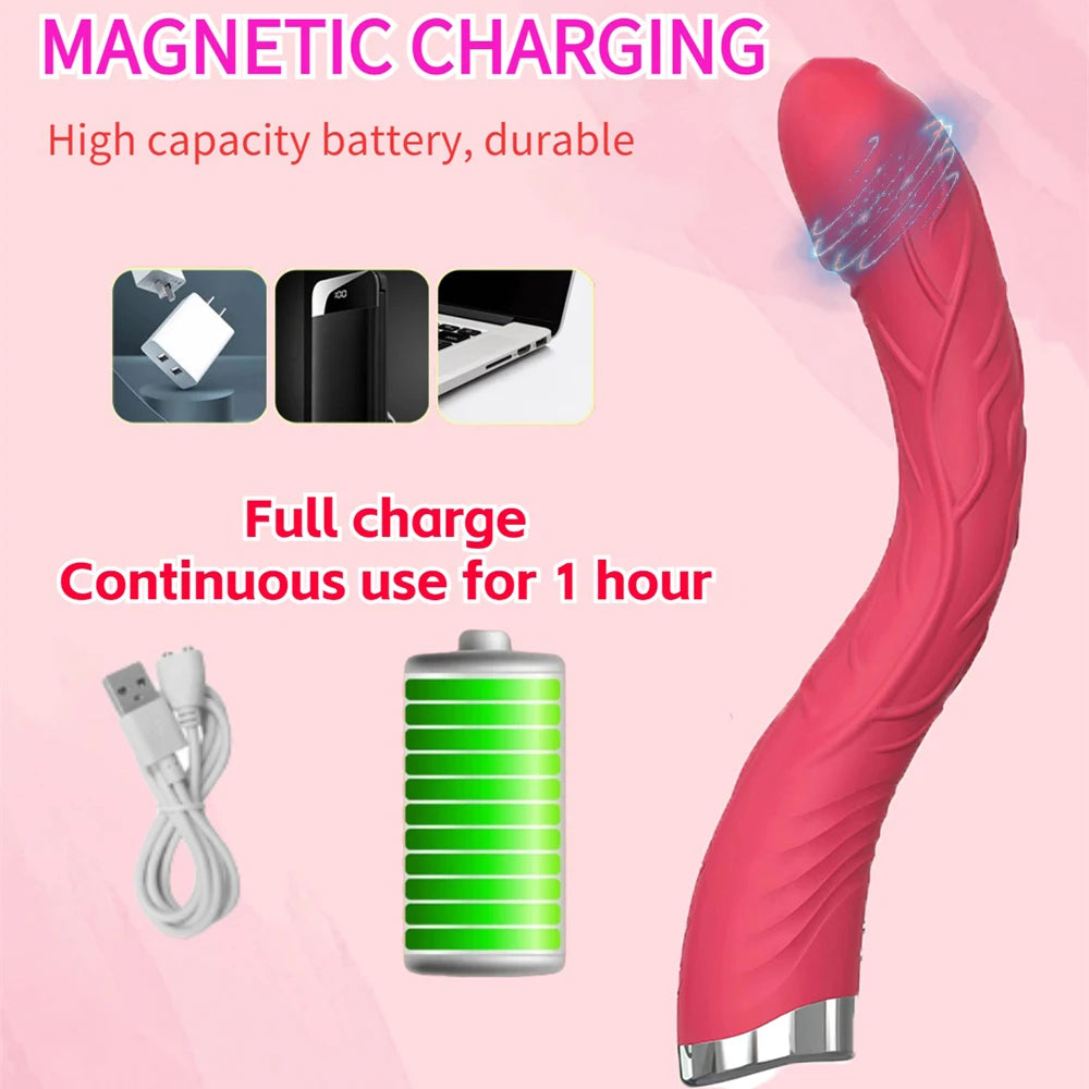 Long Vibrator Dildo Sex Toys For Women Powerful Vibro Magic Wand Clitoris And G Spot Stimulator Female Masturbation Adult Goods