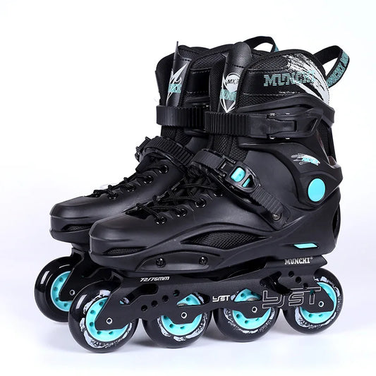 New Style Black White Inline Roller Skates Shoes Professional Speed Skate Outdoor Man Woman Students patines de 4 ruedas