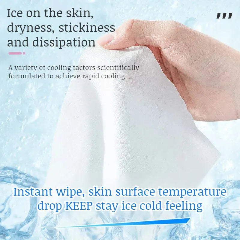 1/5/10/20/30/50 PCS Set Korean Extra Large Cooling Wet Towels Instant Ice Cold Refreshing Summer Portable Oversized Sweat Wipes for Adult Sports Cycling Running Outdoor Driving Hiking