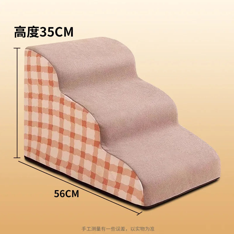 Dogs Cats 2/3/4 Step Dog Stair Cat Pet Ramp Ladder Washable Non Slip Removable Memory Foam Pet Stair Dog Ramp Multi Scene Available