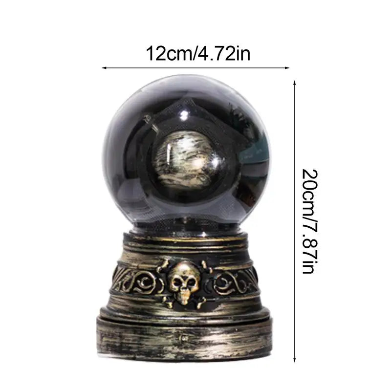 Halloween LED Light with Voice Crystal Ball Decoration Crystal Ball LED Gothic Decor Battery Operated Crystal Ball Home Decor