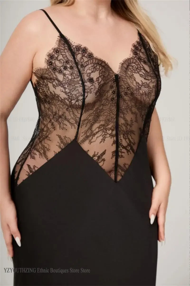 For Curvy Ladies UK Oversize XL-5XL Long Nightgown Sleepwear Sexy Patchwork Hollow Out Lace Lingerie Nightdress Loose Ice Silk Home Wear  Big Women Loungewear