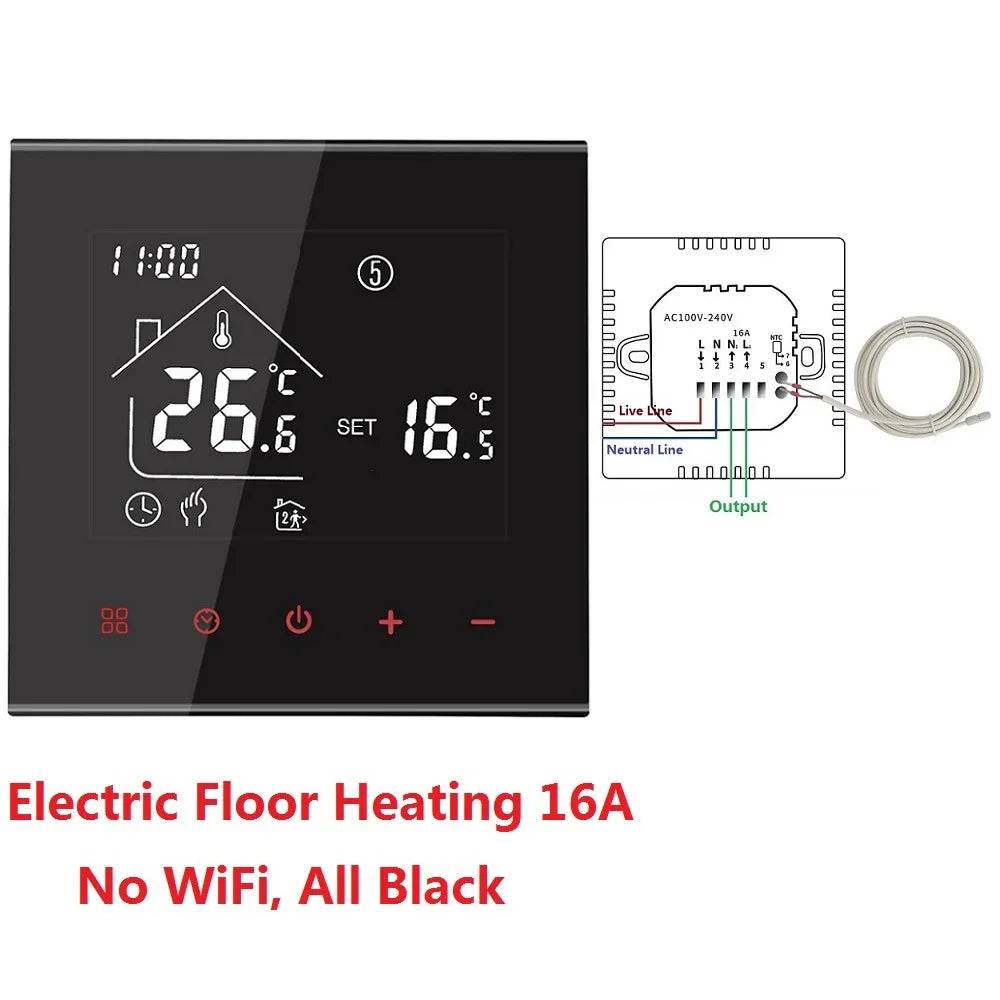 HEAT M4A Warm Floor Thermostat TUYA WI-FI 3A 16A Electric/Gas Boiler/Water Heating Temperature Controller For Home Office Use