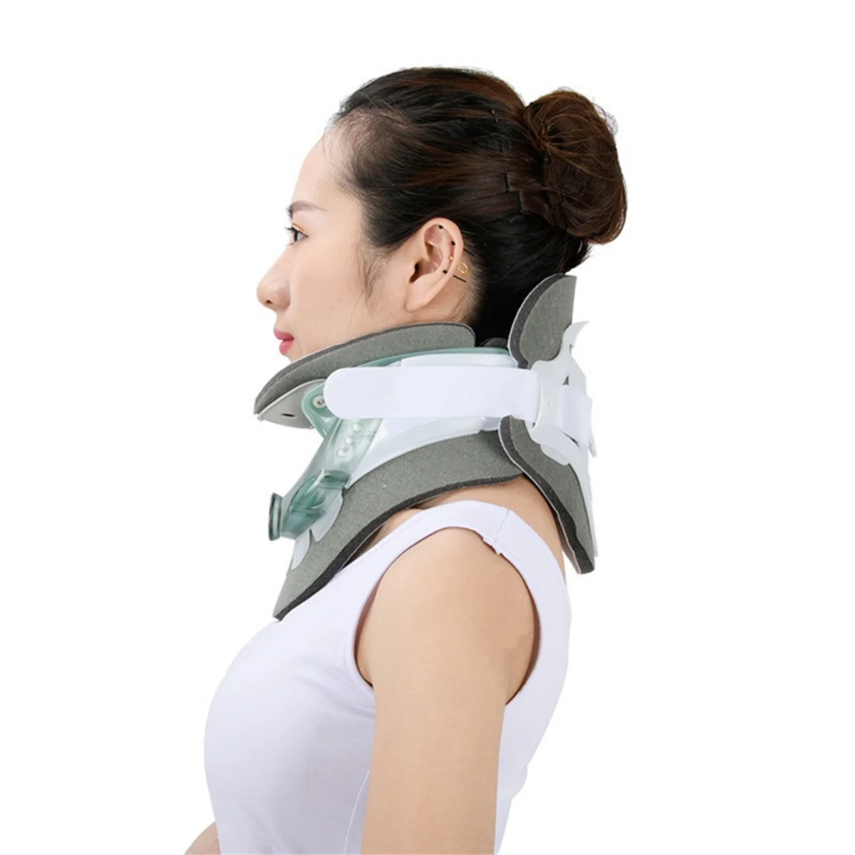 BIG SALE Cervical Traction Device Neck Corrector Cervical Collar Neck Stretch Protector Spine Fixation Support Brace Neck Braces Health Care Accessories