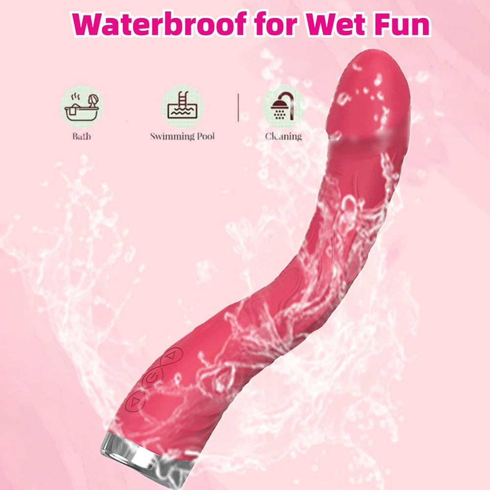 Long Vibrator Dildo Sex Toys For Women Powerful Vibro Magic Wand Clitoris And G Spot Stimulator Female Masturbation Adult Goods