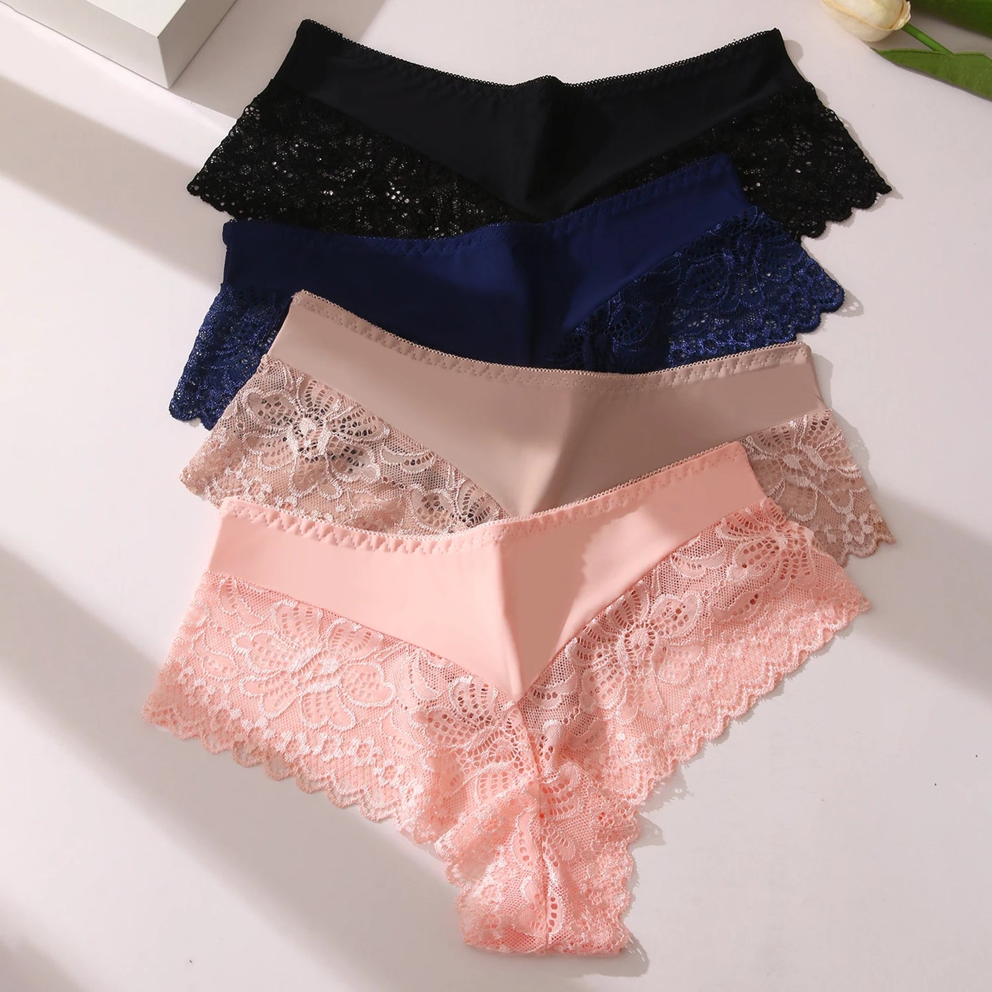 3 PCS Set Women's Boxers Sexy Lace Seamless Female Underwear Perfective Panties for Women Boyshorts Fashion Boxer Briefs Female Fashion  Lingerie Clothing Products